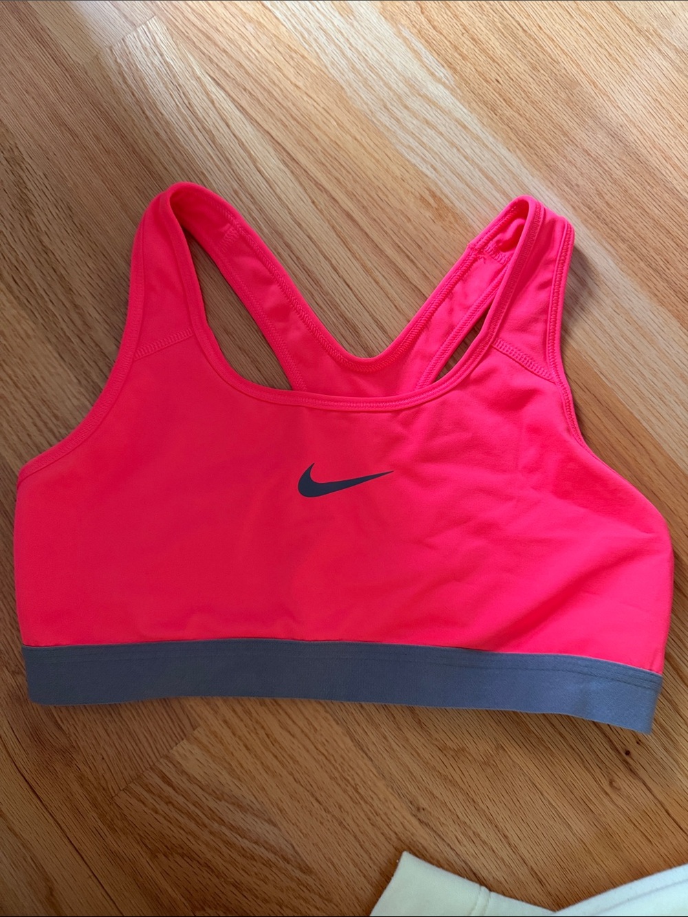 Nike Hot Pink Racerback Sports Bra with Gray Band